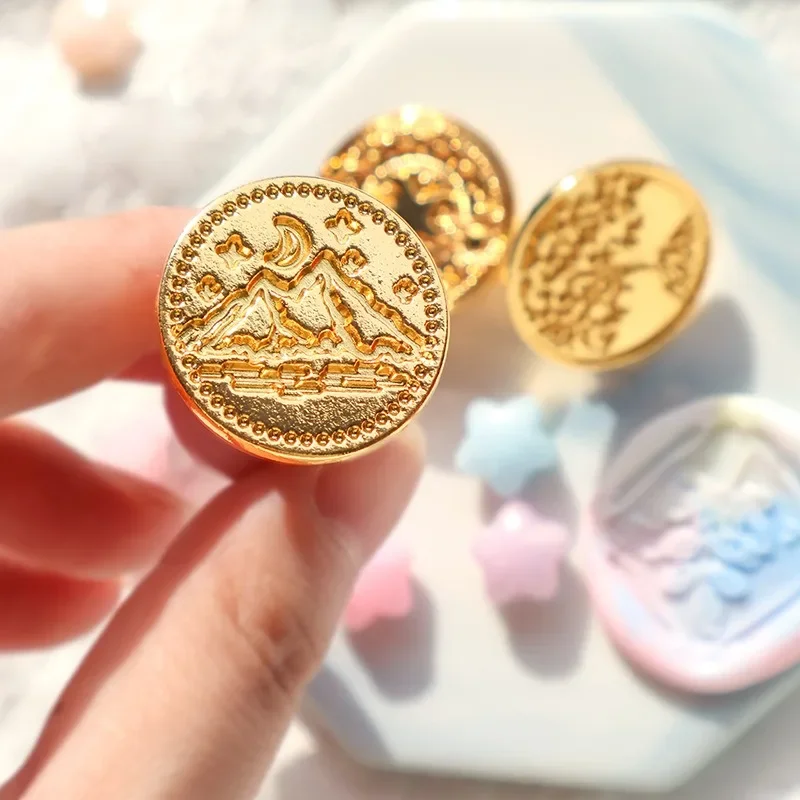 

Sealing Wax Seal Head Series of Student Notebooks Zinc Alloy Electroplating Head Sealing Wax Special Seal Envelope Stamp