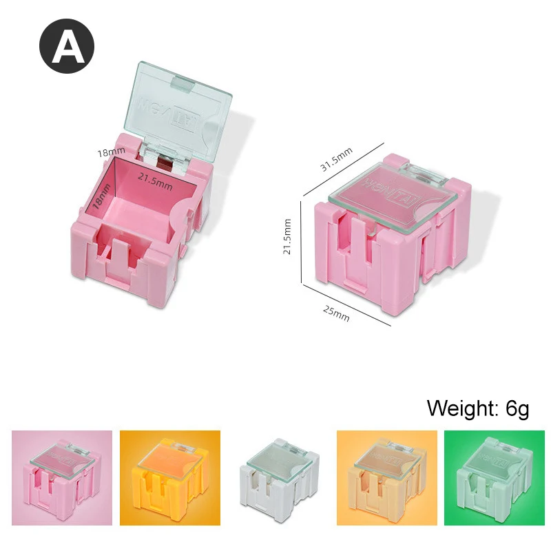 SMD SMT Electronic IC Component Containe,Electronic Parts Box,Small Resistance Storage ,Mobile Chip Classification Organizer