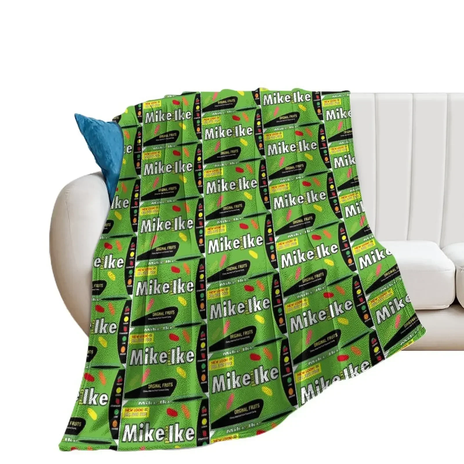 Mike y Ike manta de playa a cuadros en el sofá mantas decorativas de viaje para camas
