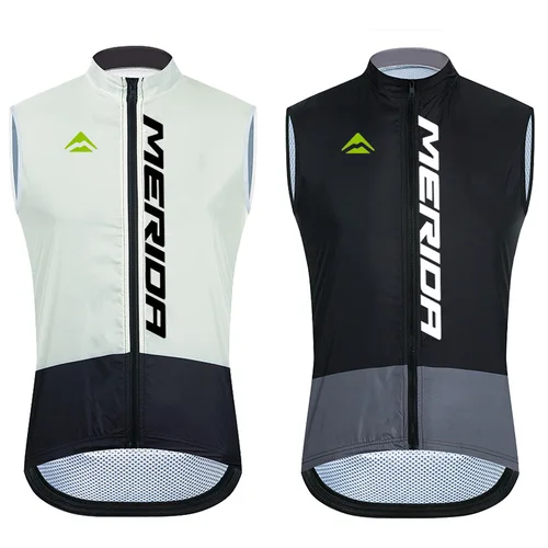 Mérida-Chaleco de Ciclismo sin mangas para hombre, camiseta interior de malla para Ciclismo, ropa de Ciclismo a prueba de viento, chaleco para motocicleta