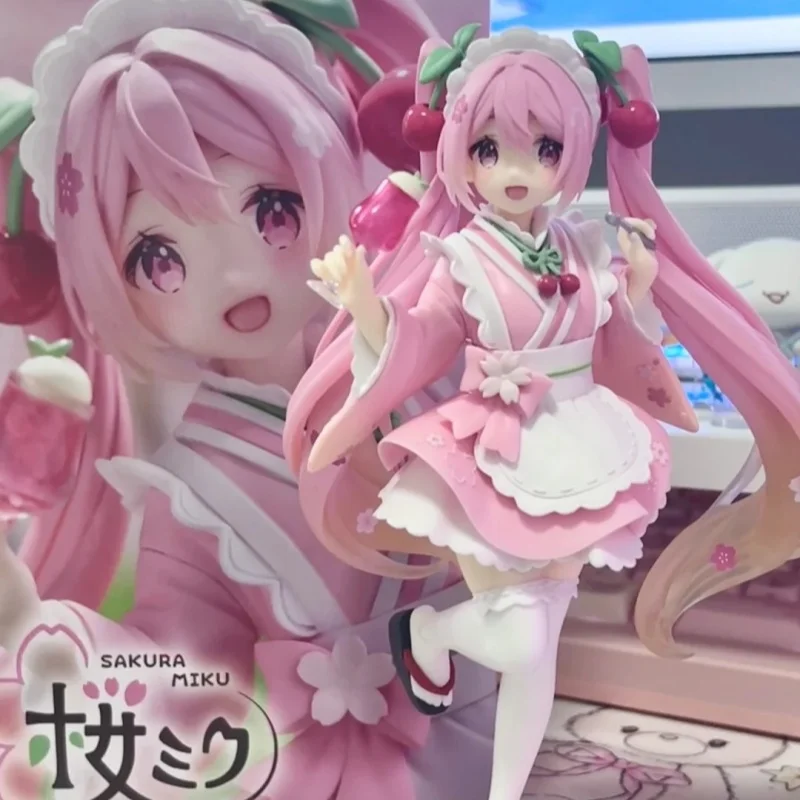 

Original Taito Hatsune Miku Coreful Sakura Wafuu Kissa Ver. Maid Figure Gk Collectible Toy Kawaii Anime Figurine Model Gift