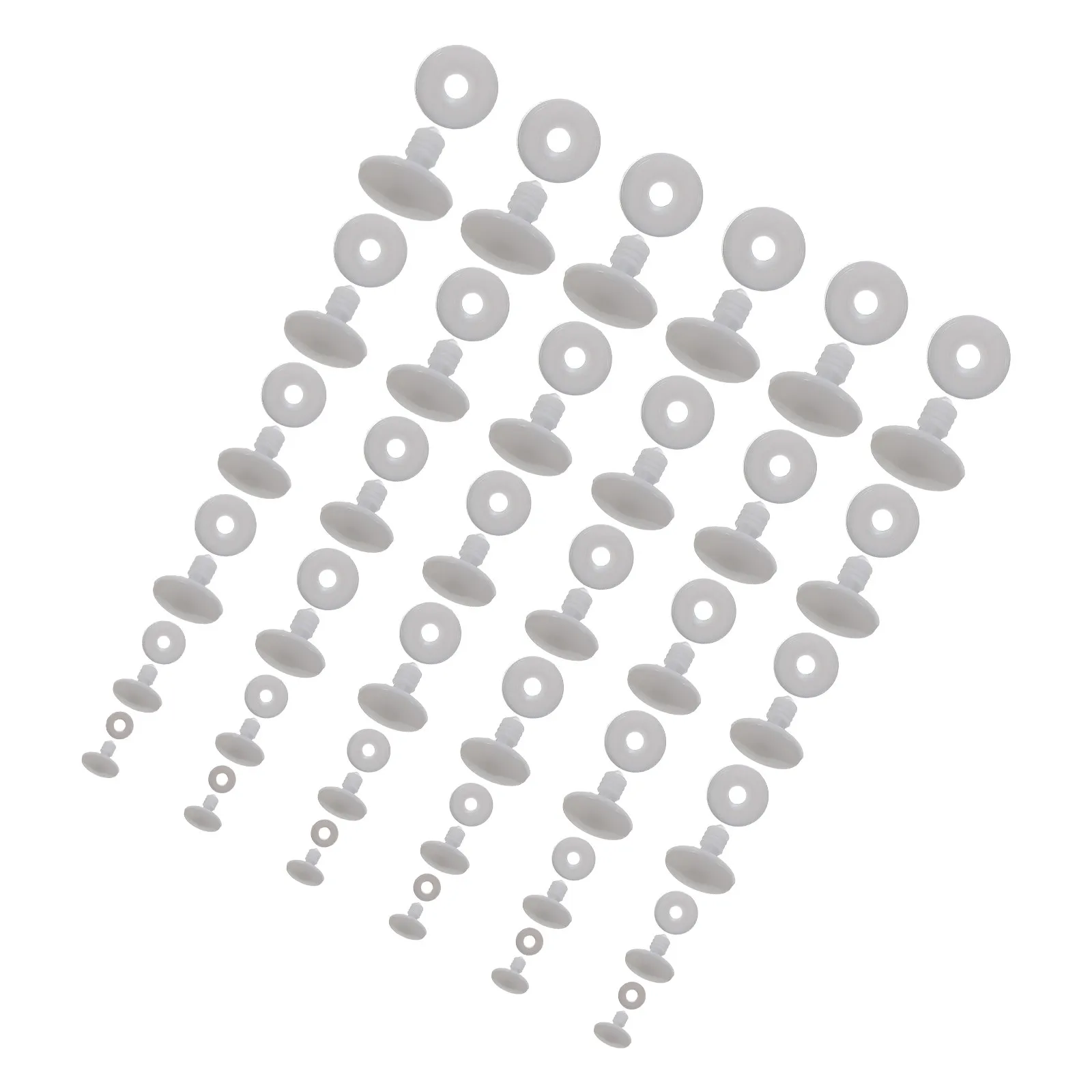 36Pcs Movable Joints Plastic Replacement Connectors Bear Limb Soft Parts DIY Crafting Accessories for Crafting Joint Sets