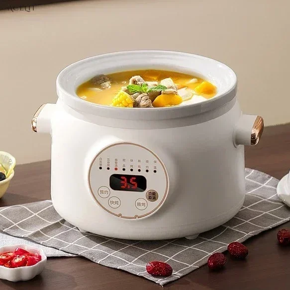 

Household purple sand electric stew pot. Fully automatic. Used as soup pot and electric casserole. For making food supplement