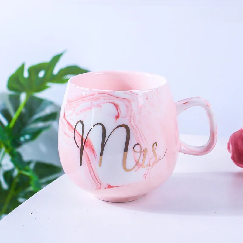 Creative Ins Marble Ceramic Mug Flamingo Coffee Cup Travel Cups Wedding Gift R9A4I4