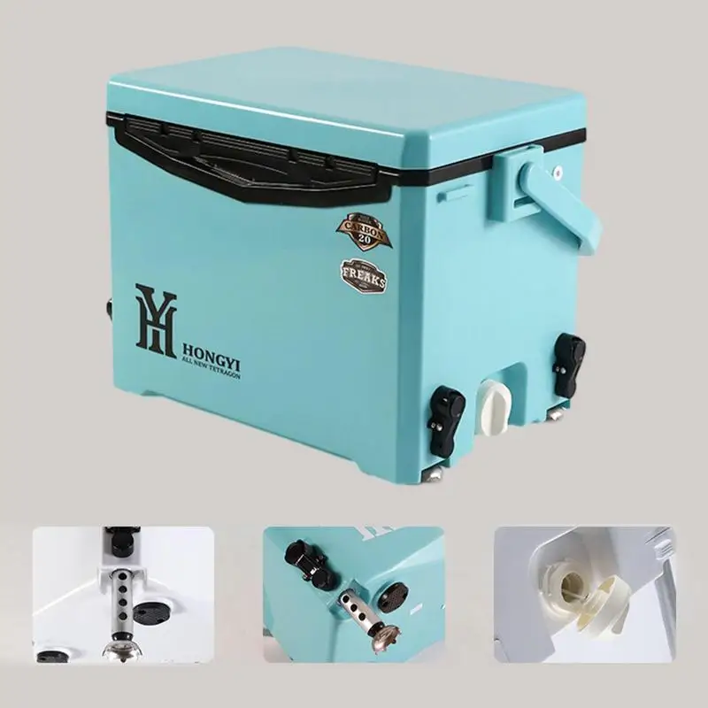Portable Ultra-Light Ice Chest Cooler Travel Cooler Beverages Picnics Barbecues Boats Keeps for Outdoor Fishing Accessories