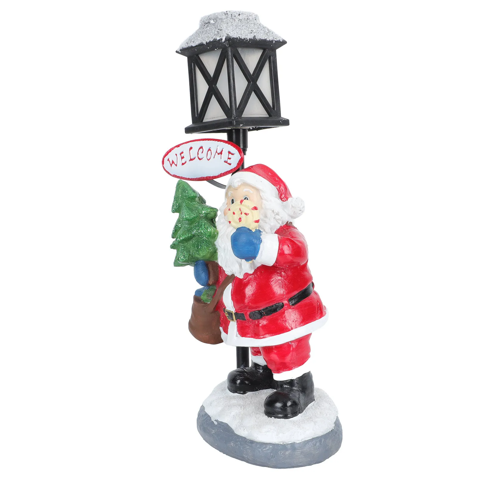 

1Pcs Christmas Night Lamp Santa Resin Glow Decor Tabletop Holiday Ornament Luminous Xmas Craft Festive Party Decoration