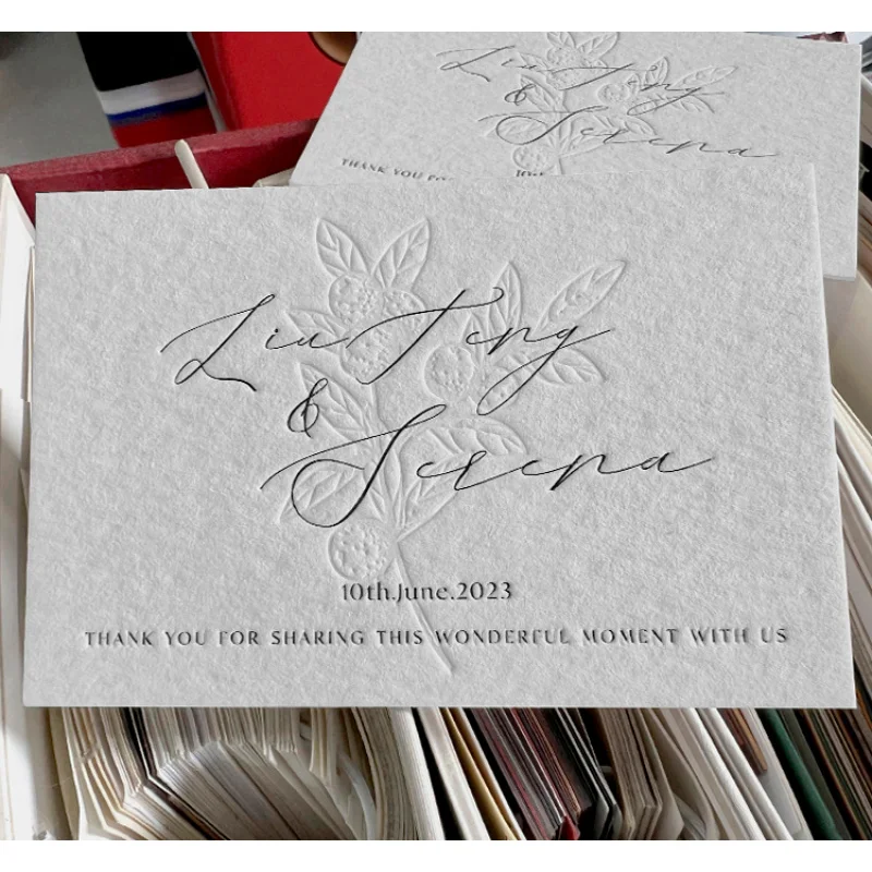 20 0.Zhang.Custom. رقائق عالية الجودة مطبوعة شكرا لك بطاقات المعايدة شعار مخصص بطاقة فاخرة مع أعمال المغلف