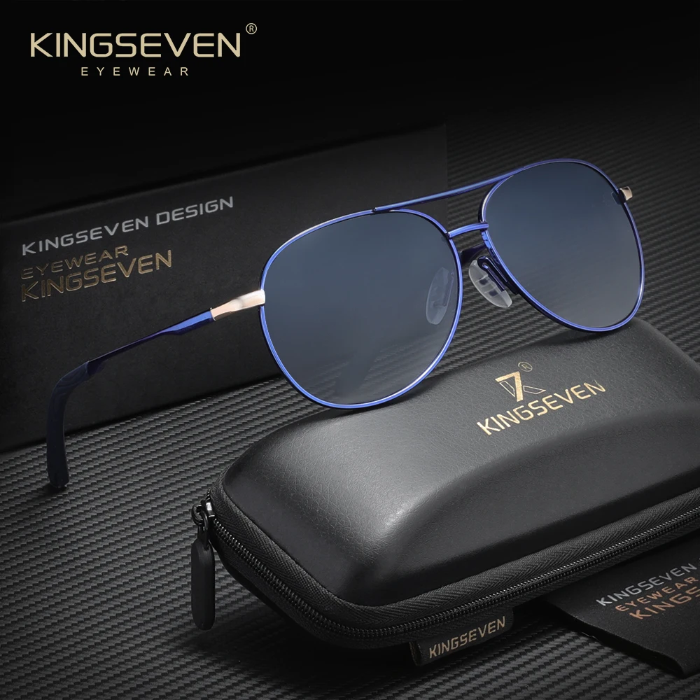 

KINGSEVEN модные солнцезащитные очки-пилоты поляризационные очки с защитой UV400 для мужчин и женщин, спортивные очки для вождения на открытом воздухе