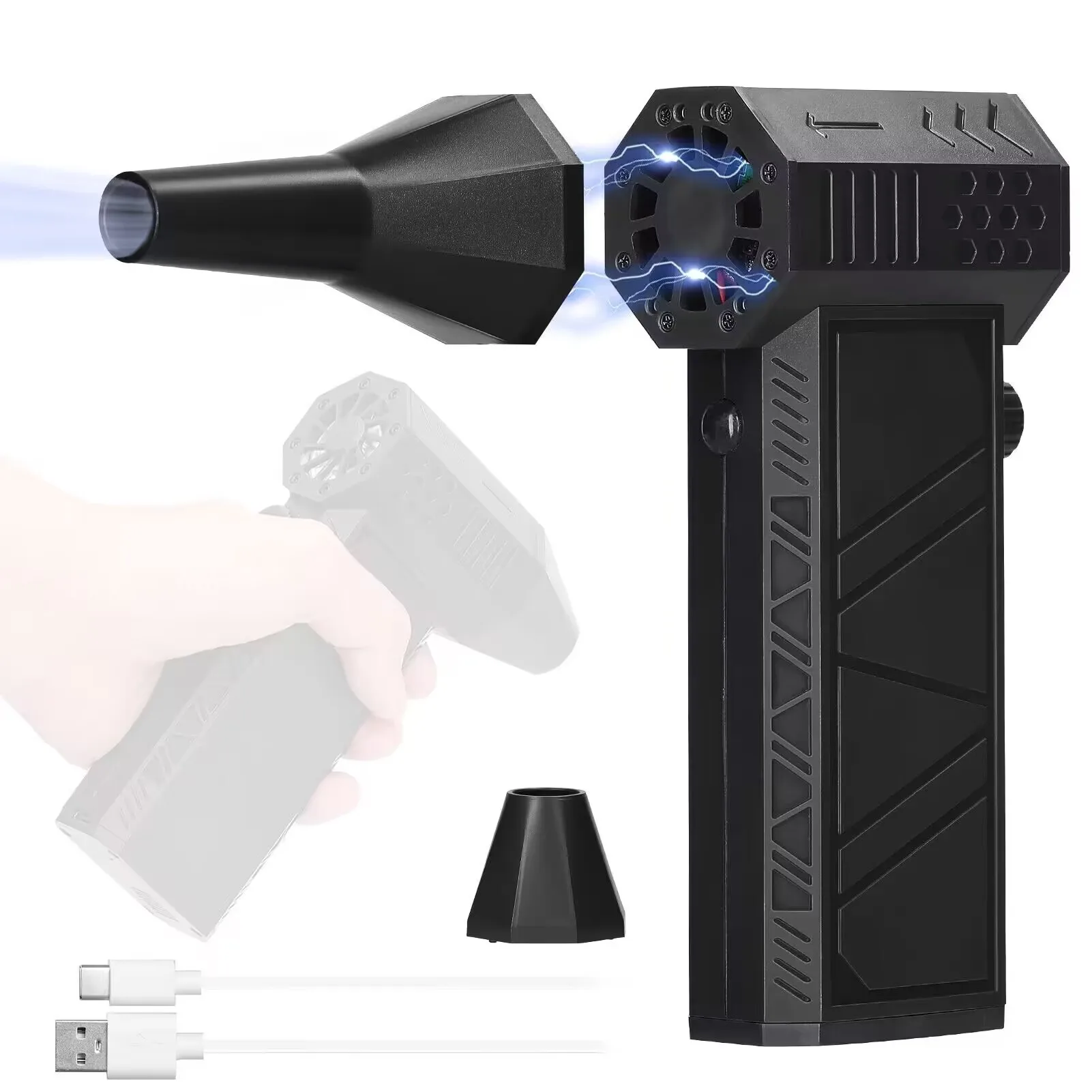 

Brushless Motor Ducted Turbo Fan, X6 Jet Fan, Dust Blower, Keyboard Cleaning Tool, High Power, 130.000 RPM Velocidade do vento,