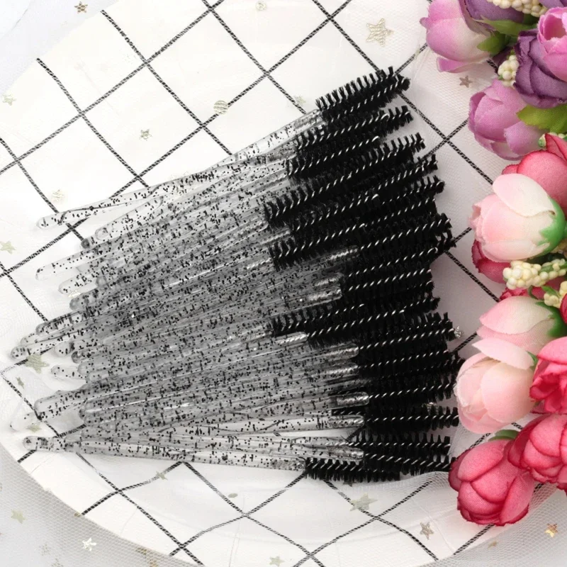 50 Stuks Wimper Borstels Valse Wimpers Extension Gereedschap Wenkbrauw Borstel Mascara Wands Applicator Spoolers Wimpers Cosmetische Tool