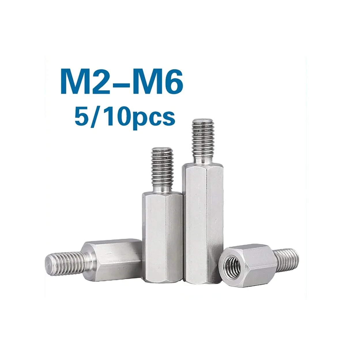 Stainless Steel Stud Single Head Hexagonal Connection Column,Isolation Columns M2.5M3M4M5M6