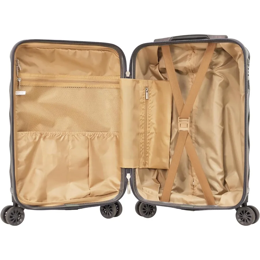 3 Pcs luggage set hard shell luggage lightweight luggage long vacation luggage set with 8 wheels Spinner Suitcases Suitcase Set