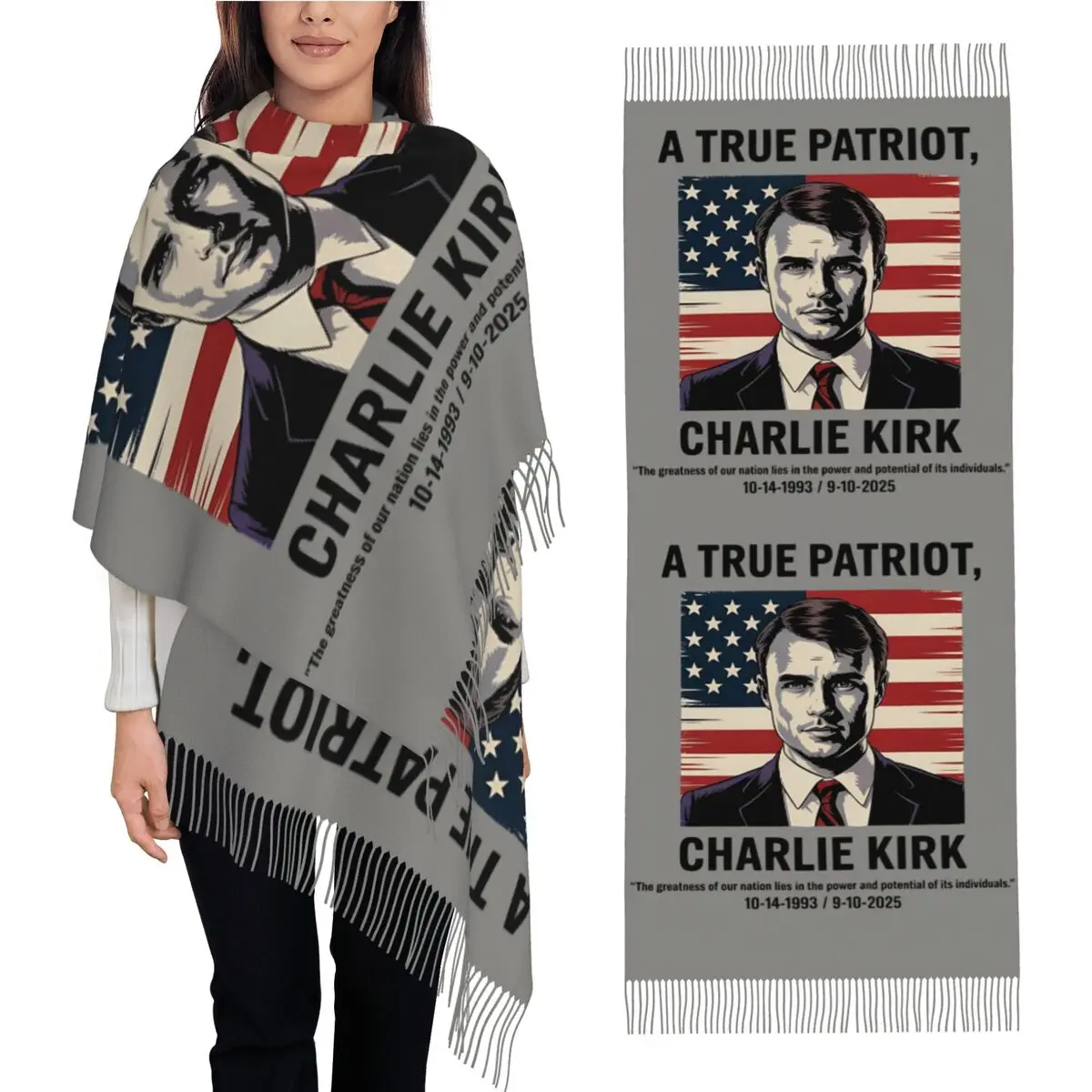 

Теплый шарф Зимний Чарли Кирк Шали и накидка Дизайнерские Bufanda Женские популярные шарфы Накидки