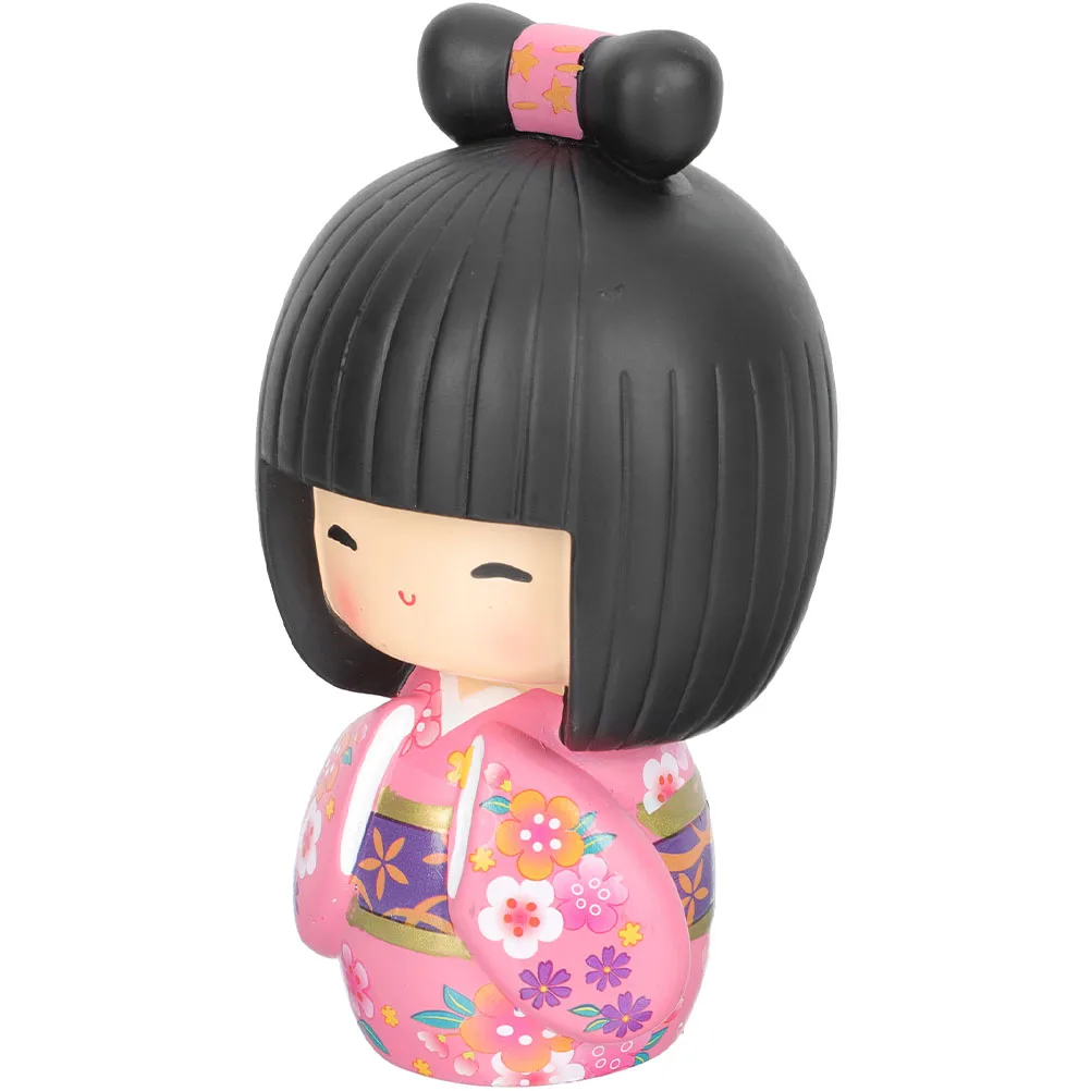 Modern Japanese Kokeshi Lovely Decoration Japanese Kimono Resin Kimono Japanese Restaurant Tabletops Ornament