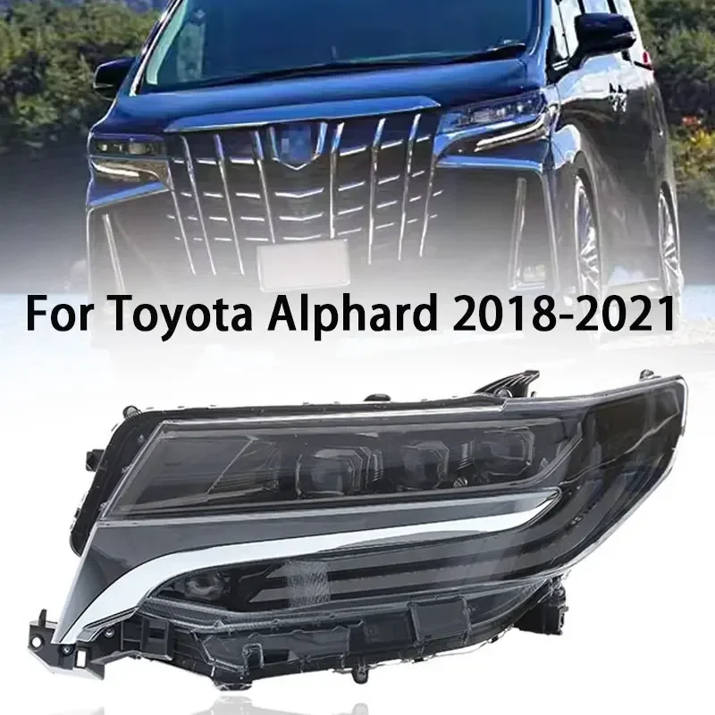 1 Pair Car LED Headlight Assembly for Toyota Alphard 2018-2021 Headlights Plug and Play DRL Dynamic Turning Head Lights
