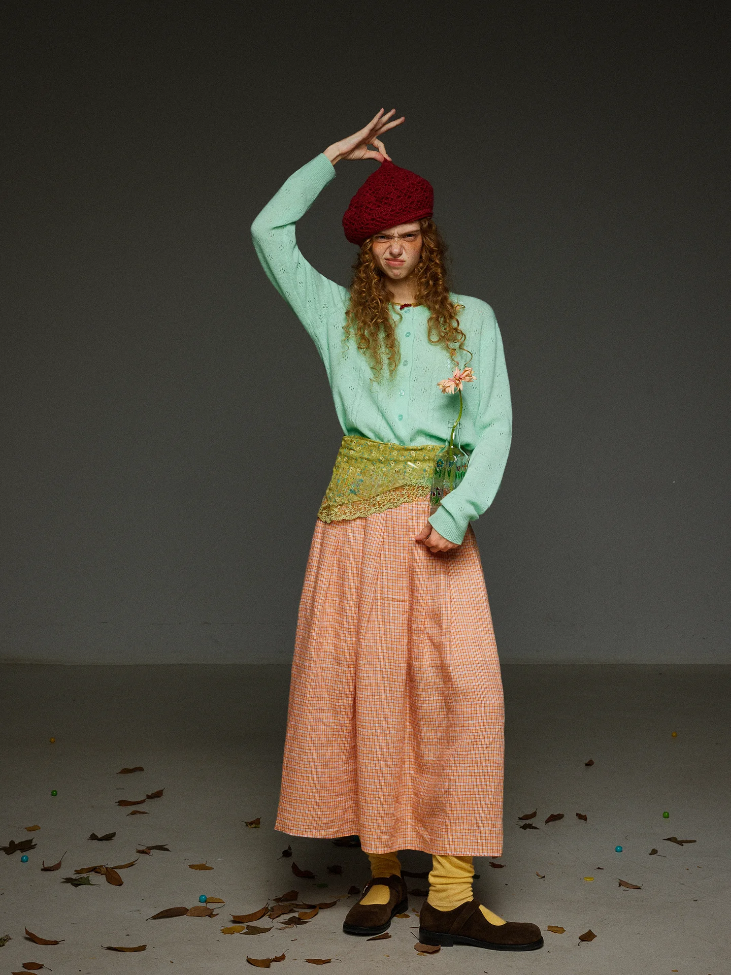 

Retro Embroidered Full Wool Knitted Long Sve round Ne Open Cardigan Women's Autumn Winter Versatile Soft Long Sve Swe...