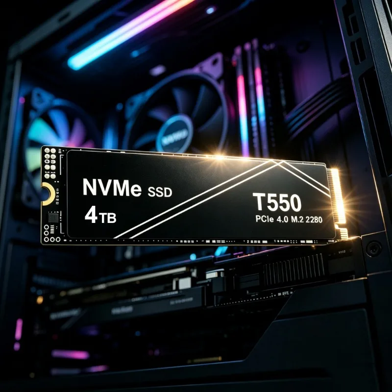 Image 6: Disque SSD interne NVMe PCIe Gen4 T550 500 Go 4 To, jusqu'à 7300 Mo/s, stockage haute vitesse pour jeux sur ordinateur portable et ordinateur de bureau