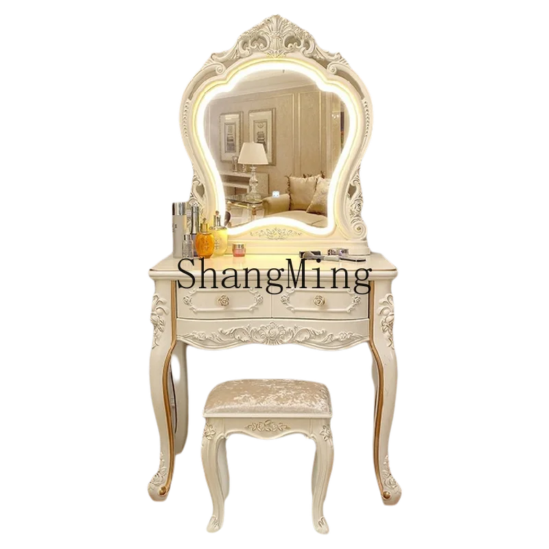 

DHY dressing table bedroom makeup table multi-functional princess small apartment dressing table