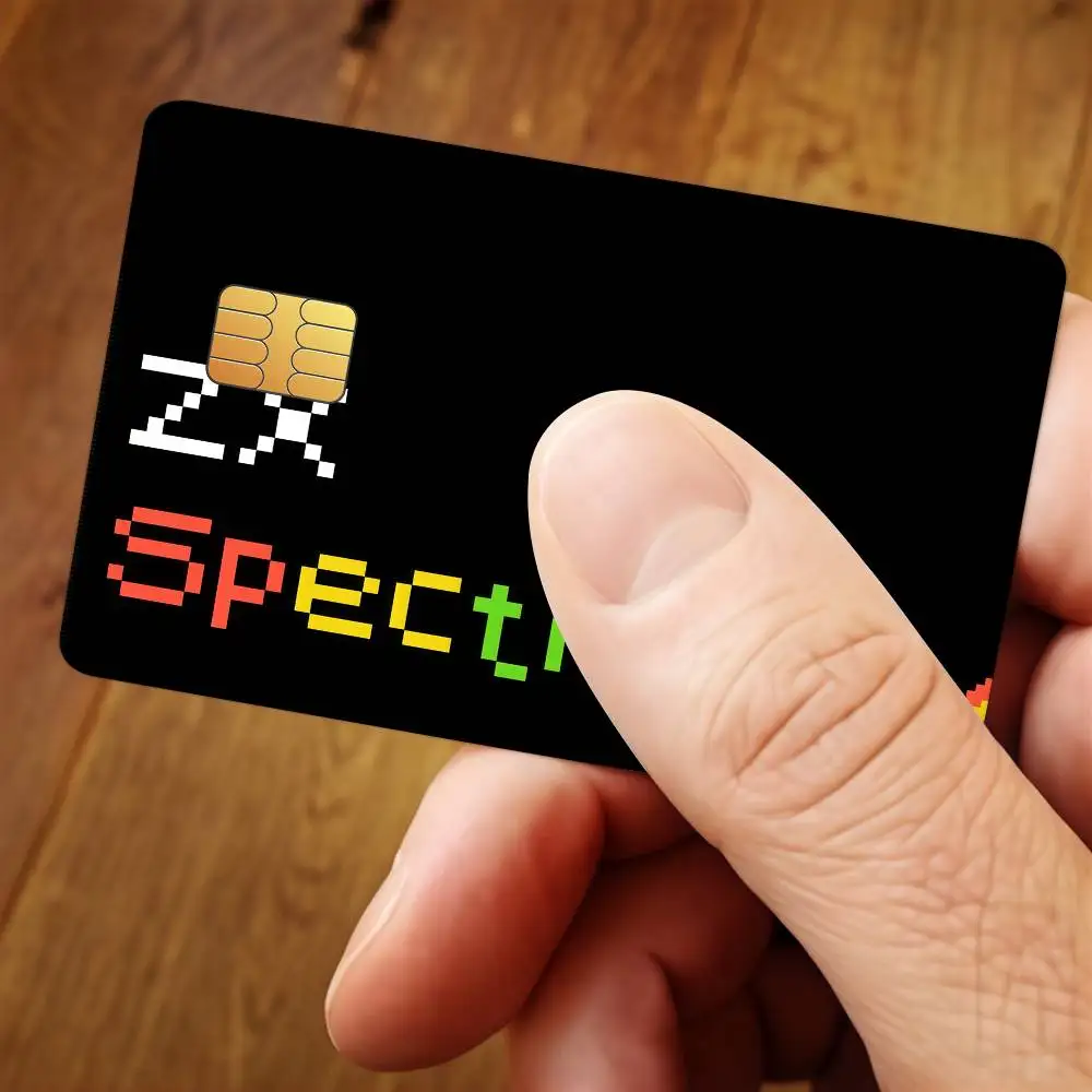 Zx Spectrum Fashion Credit Card Skin Stickers For Bank Card Bus Metro Cards Waterproof Anti-Scratch Gift 4PCS