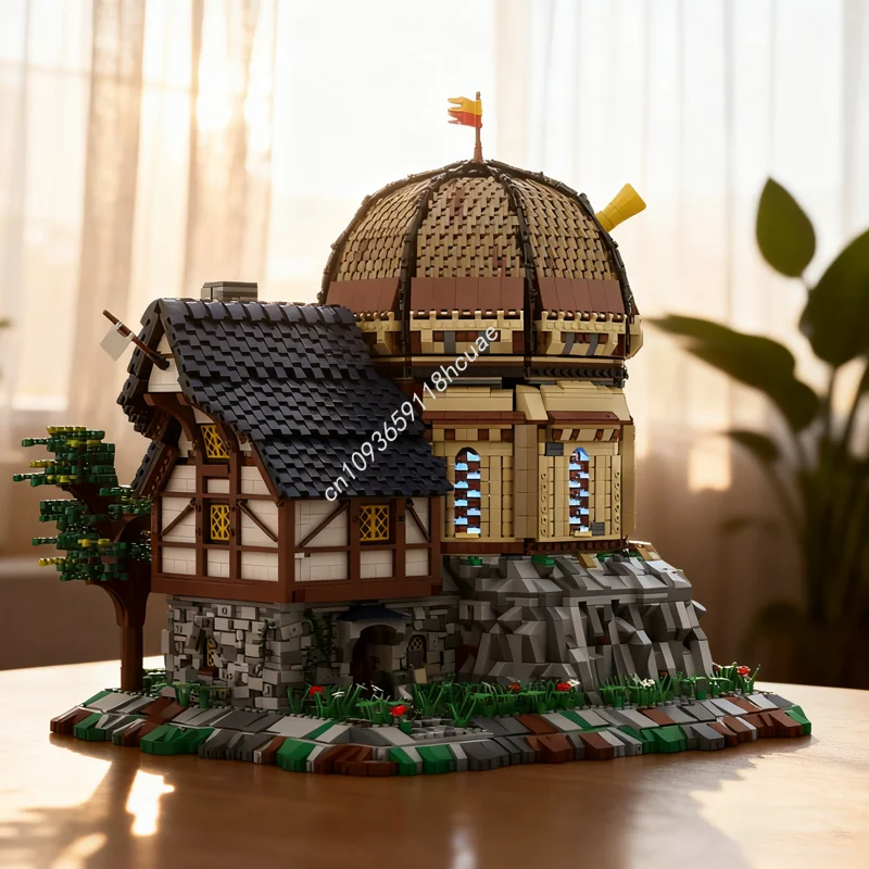 8797 قطعة MOC وحدات مرصد القرون الوسطى قلعة نموذج بناء لعبة كتل تجميع لتقوم بها بنفسك الطوب الإبداعي هدايا عيد الميلاد عيد الميلاد #1