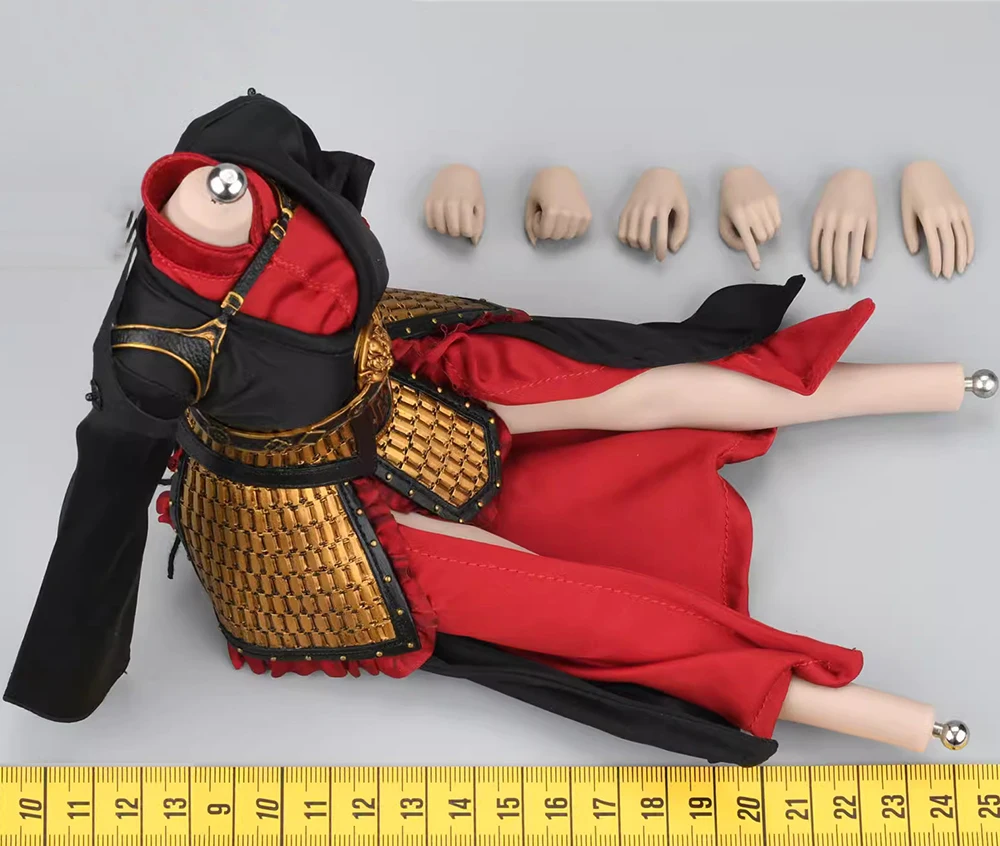 TBLeague PL2023-204A Female Warrior Soldier Princess Hua Mulan Dressing Suit with Flexible Body Doll Hand Accessories For Fan