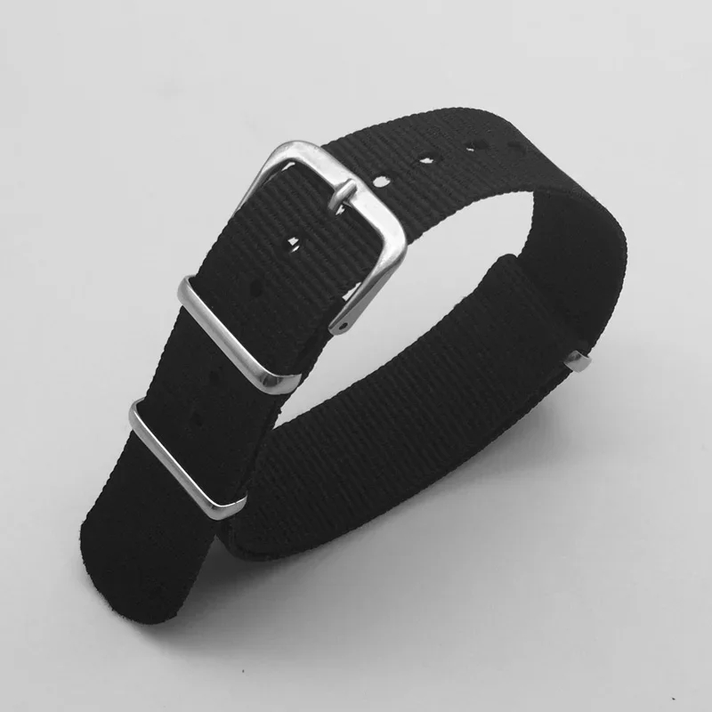 Nylon Canvas Strap 18mm 20mm 22mm 24mm Sports Fabric Nylon Watchband Accessories Band Buckle Belt