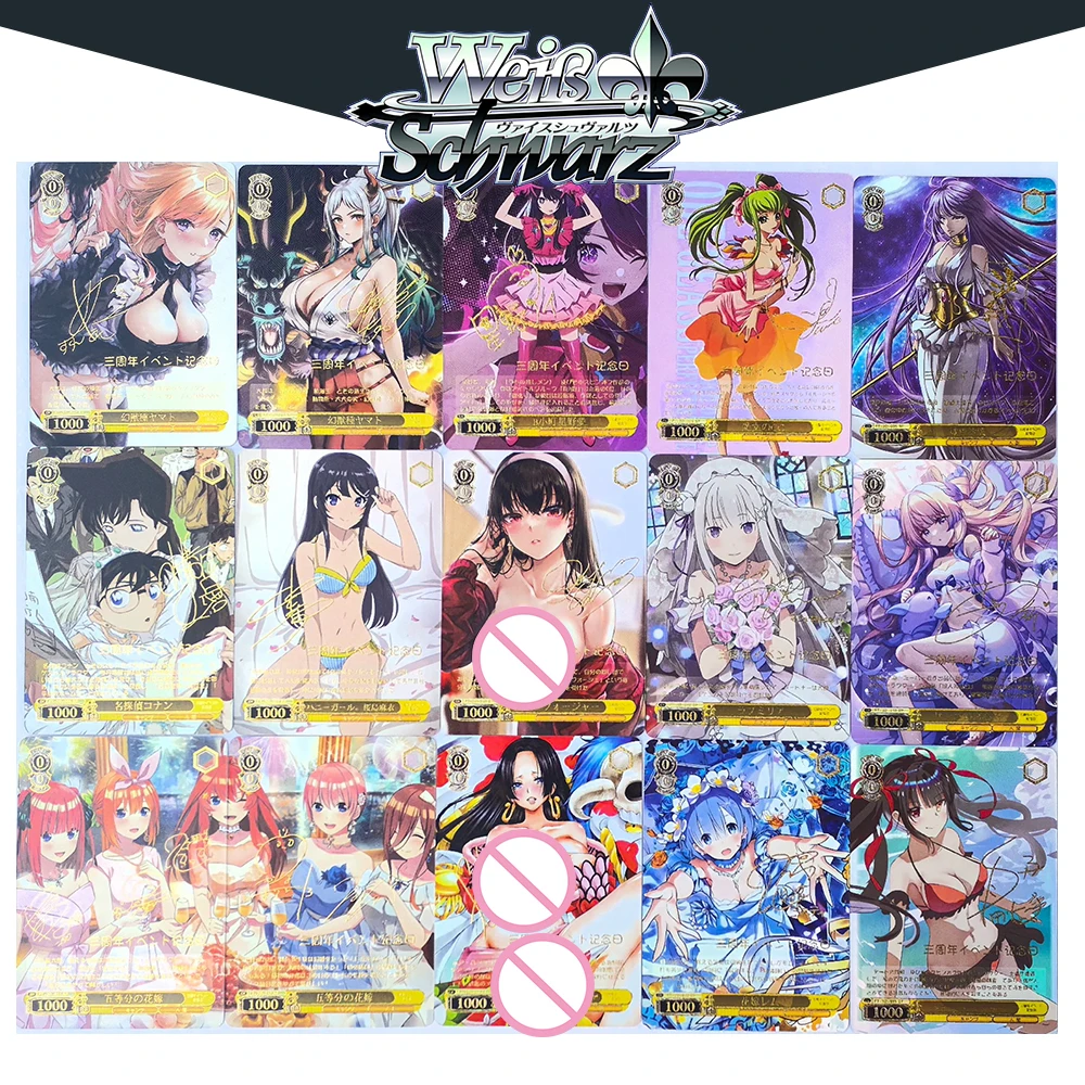 

BLBU Weiss Schwarz Card Sword Art Online Sexy WeiB Game Signature Card DIY Anime Collectible Cards WS 3rd Anniversary Amp SP/SR