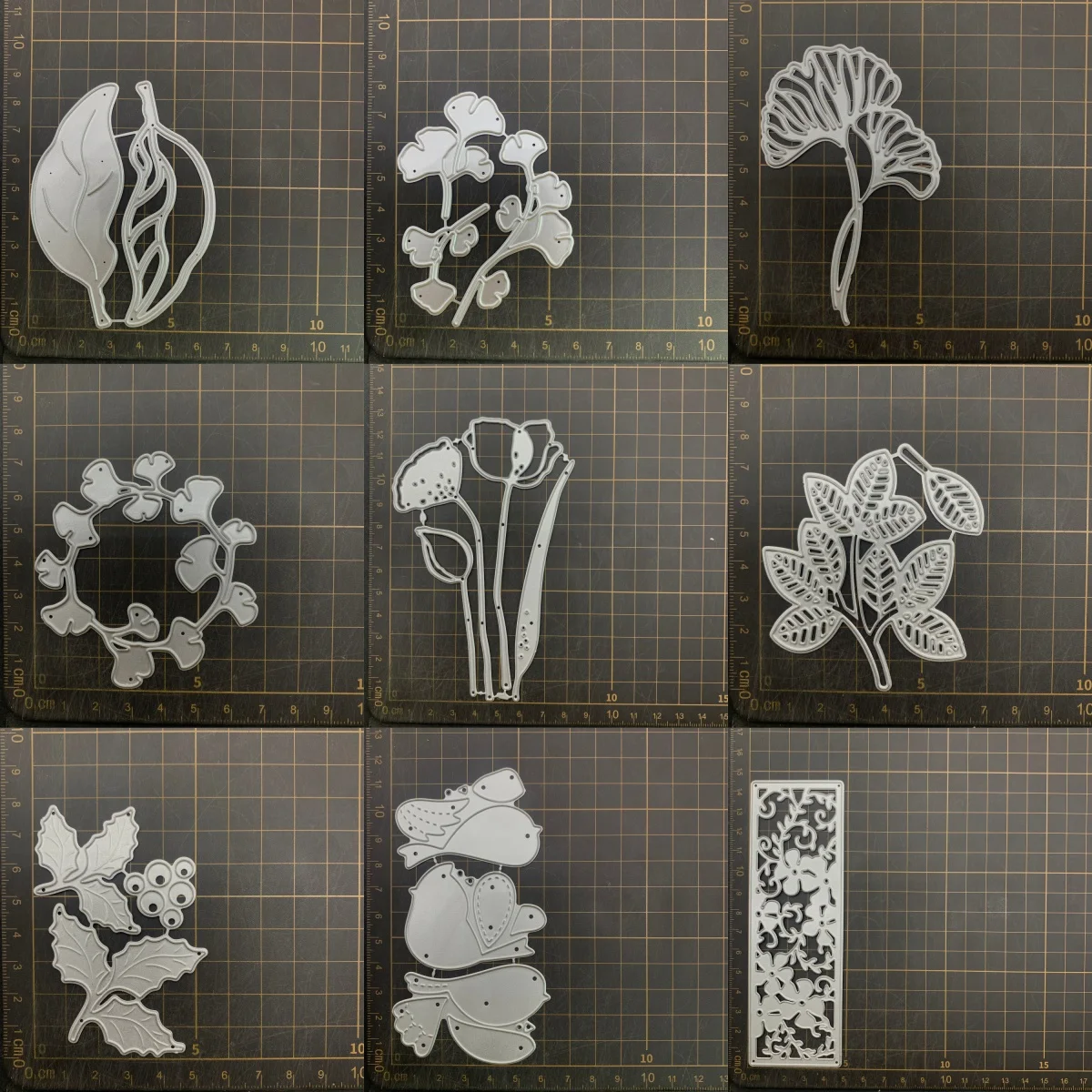 

9 видов металлических вырубных форм для цветов и листьев, трафареты для скрапбукинга, декоративного тиснения и рукоделия
