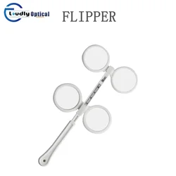 High Quality ±0.25D To ±3.50D Scale Flip Lens Confirmation Test Optical Flipper Optometry Plastic Adjustable PD Ophthalmic FL-2