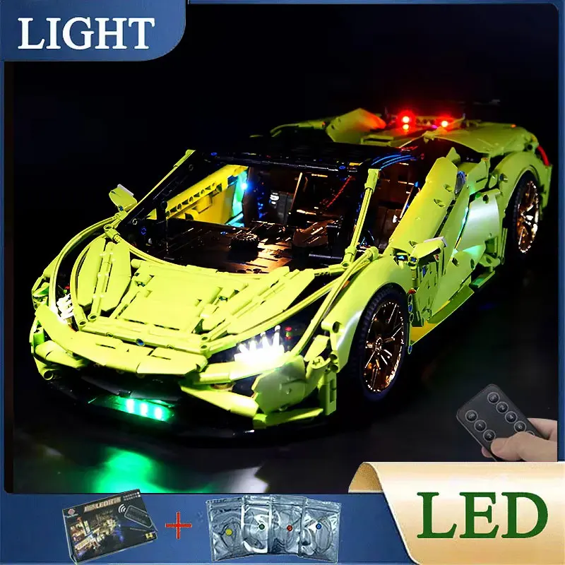 RC DIY LED Light Kit For LEGO T5003 Technical Sports Car Building Block Set（Only LED Light,Without Blocks Model）