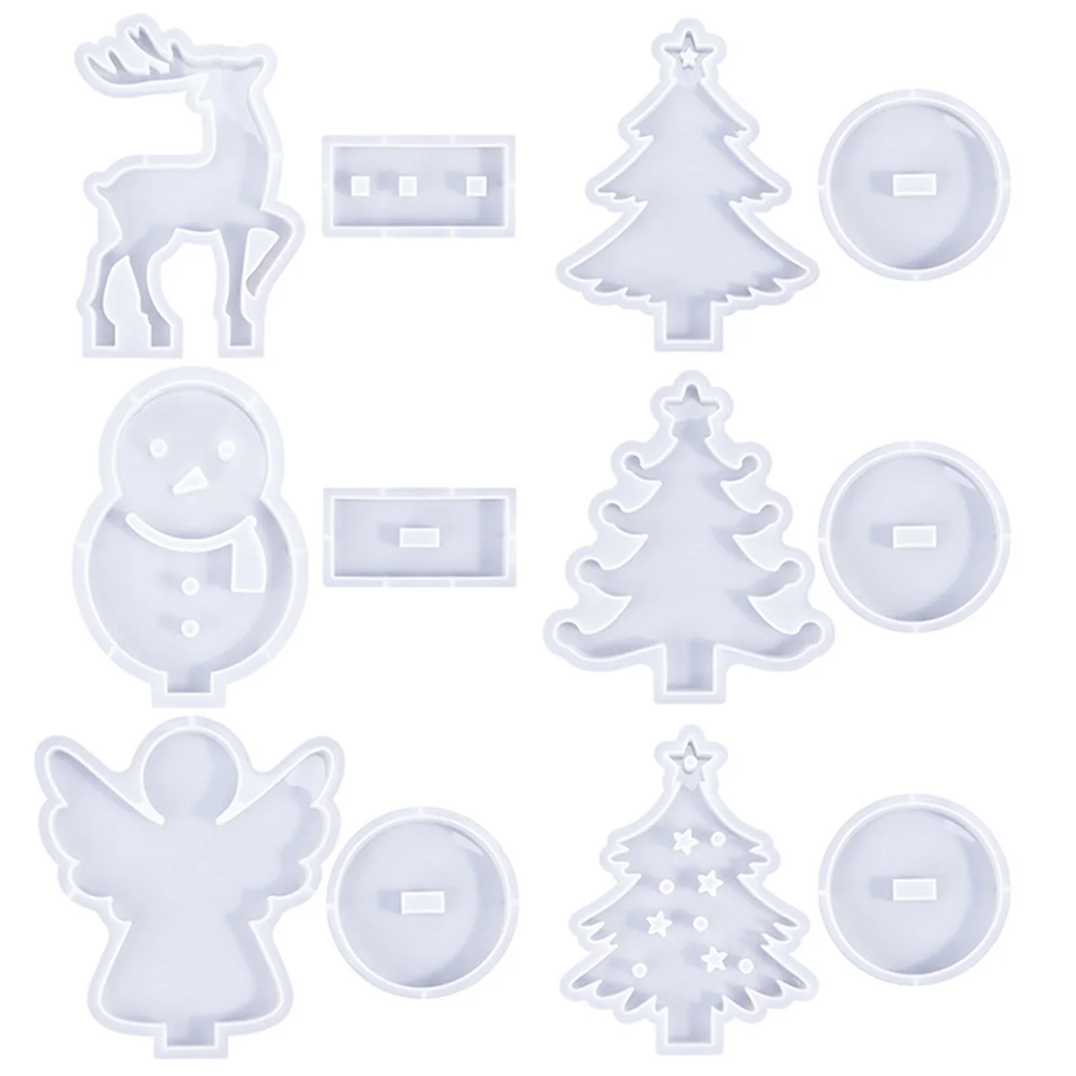 ABFW Lovely Angel Silicone Mold Hollow Christmas Art DIY Products Angel Resin Mold Home Furnishing