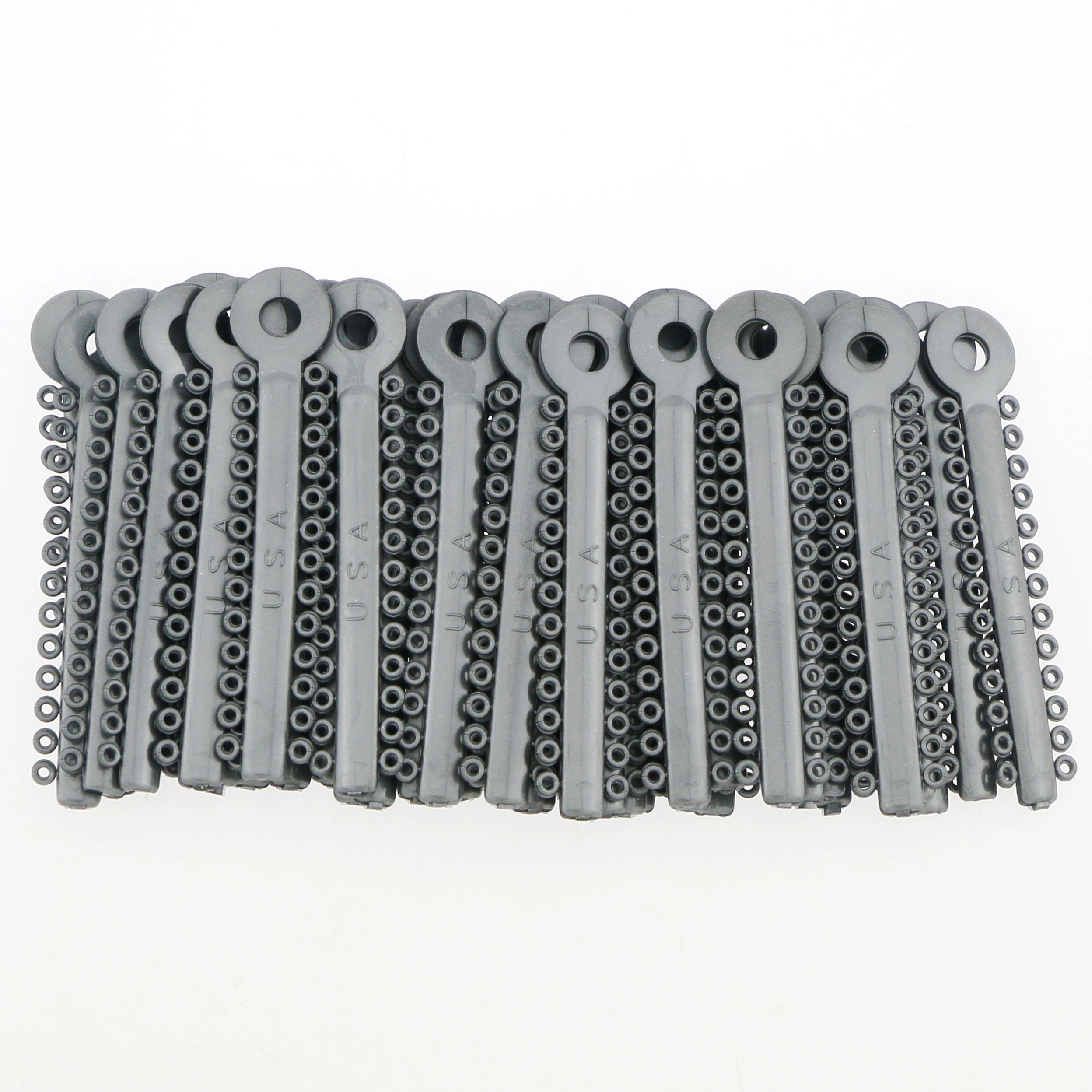 1040Pcs/Bag Dental Orthodontic Ligature Ties Elastic Rubber Bands Black Silver Grey Clear Transparent Color Multicolour Colorful