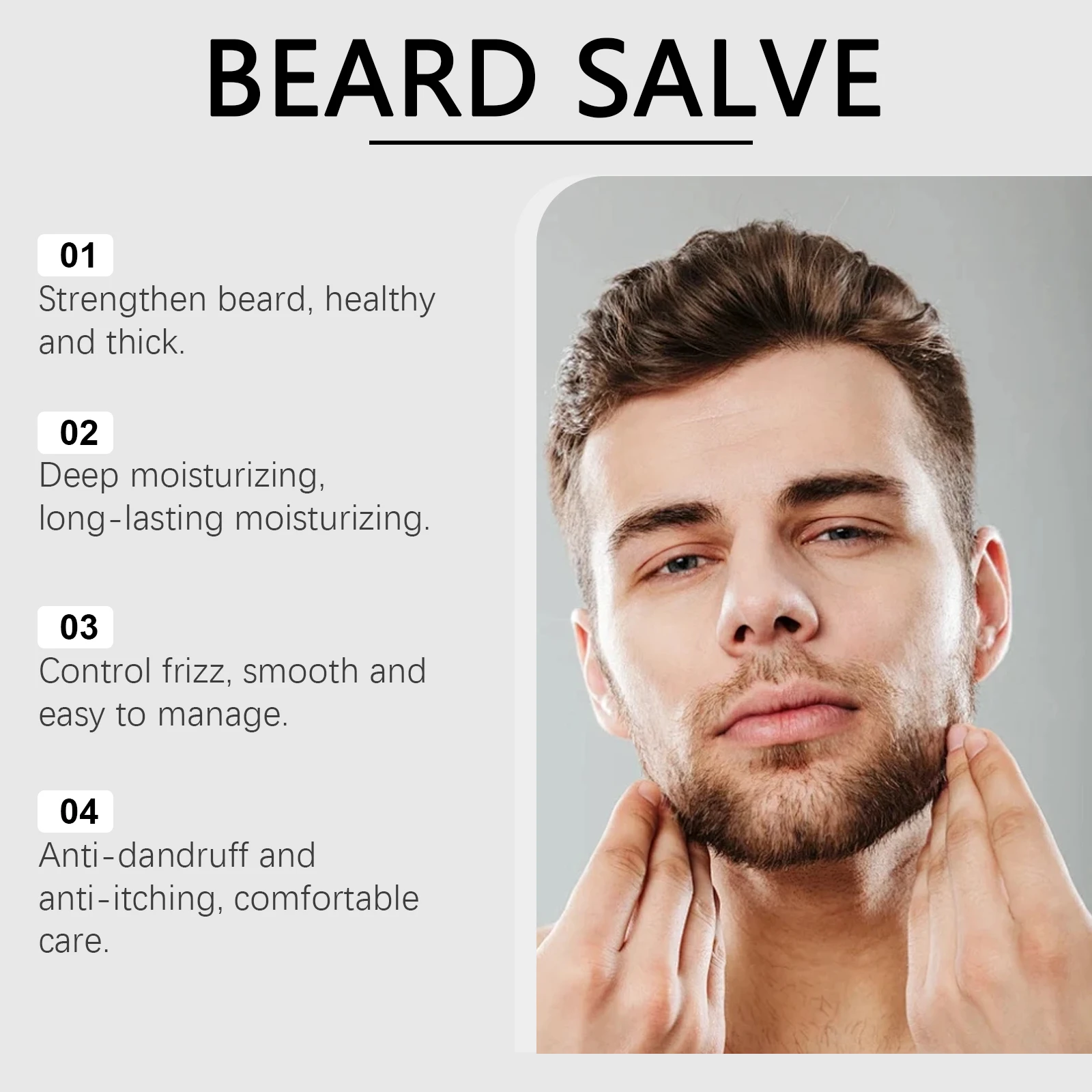 بلسم العناية باللحية الخشبية للرجال سلسلة مرطب اللحية المغذي ترطيب التصميم لطيف ناعم لامع اللحية المغذي بلسم #6