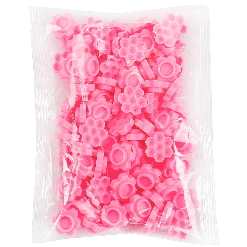 100 個使い捨てまつげエクステンション接着剤ホルダープラスチックスタンドタトゥー接着剤顔料メイクアップツールハニカムカップグラフティングまつげ