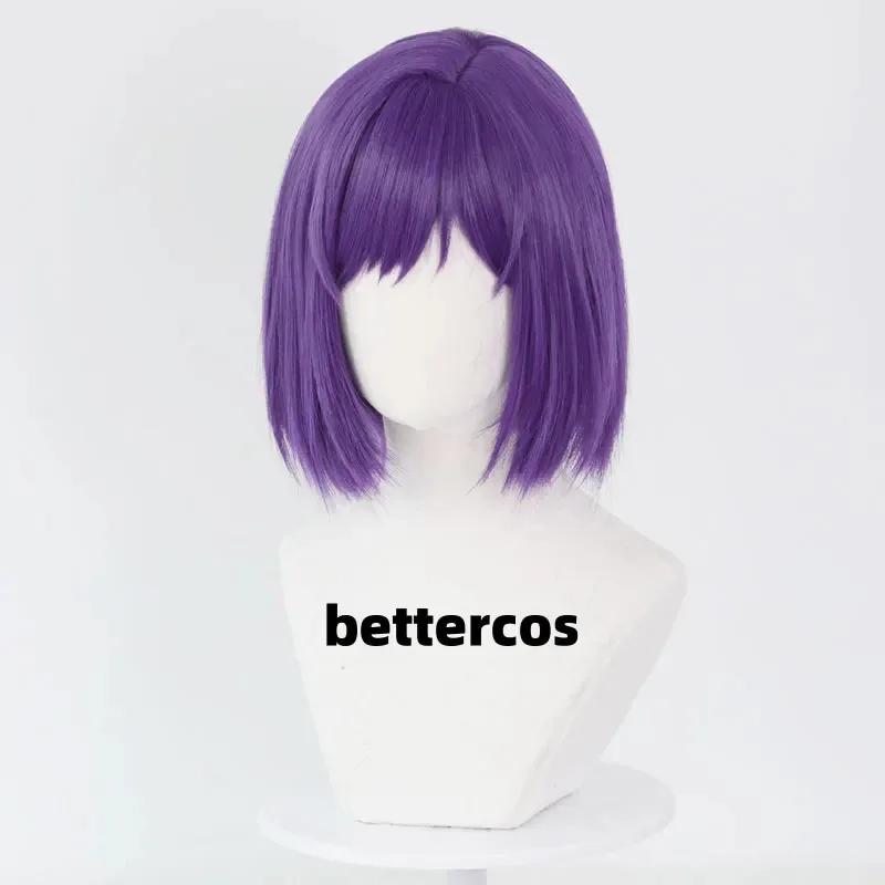 Mikage Reo Anime BLUE LOCK Cosplay 35Cm purple short hair Heat Resistant Synthetic +Wig cap FR;8F,;DKL