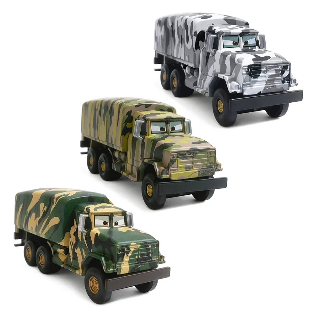 Pixar Cars Characters Private Andy Gilsdale Snow Desert Oasis Version Army Truck Alloy Diecast Model Truck Toys Christmas Gifts