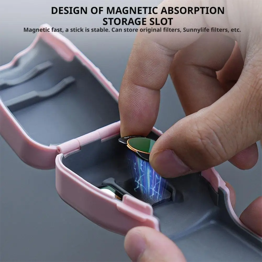 ل DJI Osmo Pocket 3 سيليكون واقية الغبار المحمولة البلاستيك شل غطاء مع فتحات تخزين مرشح CPL/ND ل DJI #4