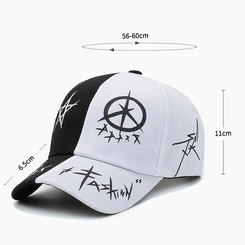 Hip Hop Kpop Graffiti Streetwear Letter Men Women Baseball Hats Cotton Fashion Breathable Personality Cool Sport Unisex Caps