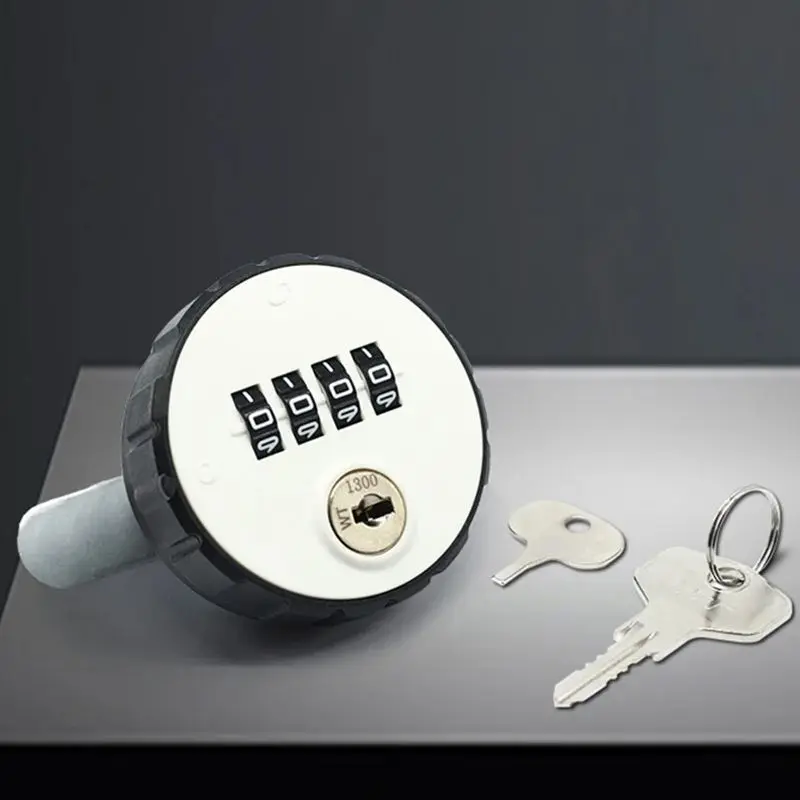 1 Set  Zinc Alloy Mechanical Password Lock With Key, Digital Wheel Code Lock, Office File Cabinet Locker Password Safe Locks