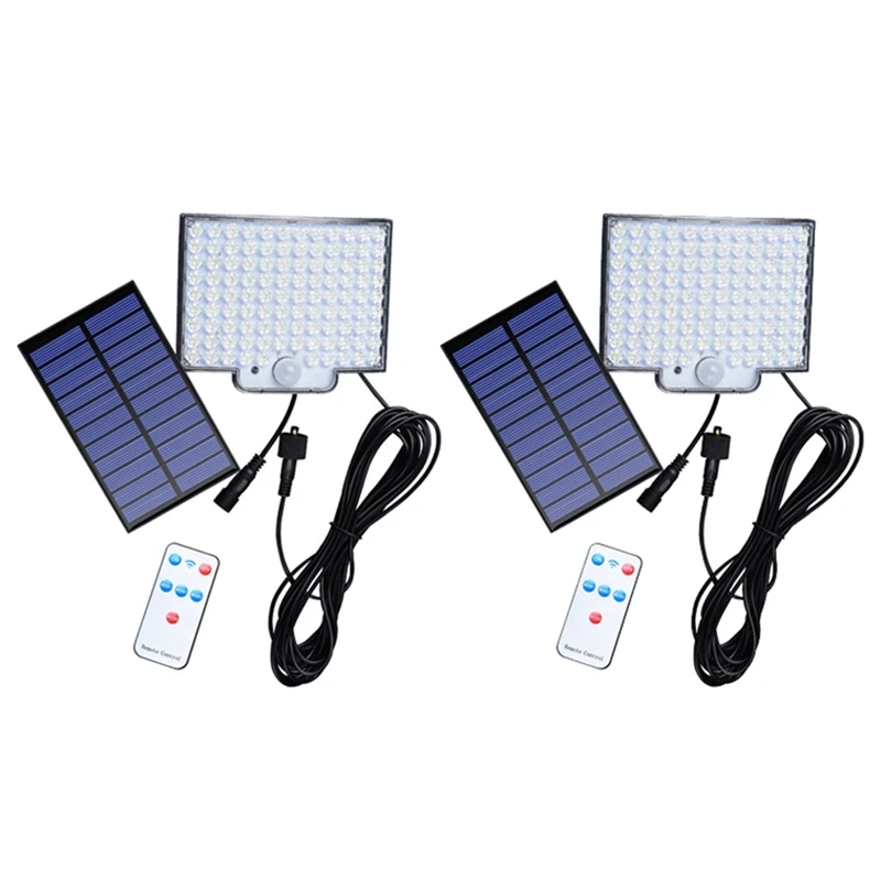 

Outdoor Lights Wall Lights 106LED Solar Powered Motion Sensor Flood Lights With Remote, LED Solar Wall Lights, 2Pack