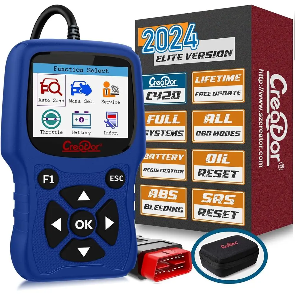 

Сканер OBD2 с функцией регистрации батареи, сброса масляного фильтра, сброса CBS, ABS, SRS, инструмент для сканирования OBD, считыватель кодов, новая версия C110 C310 C410