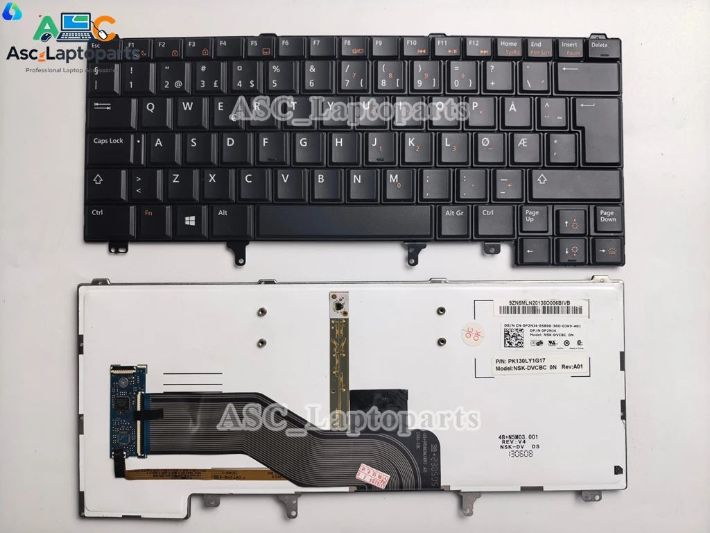 Novo teclado norueguês, sueco, finlandês e dinamarquês para Dell Latitude E5420 E5430 E5420M E6220 E6430S E6420 E6430 E6440 xt3 com retroiluminação