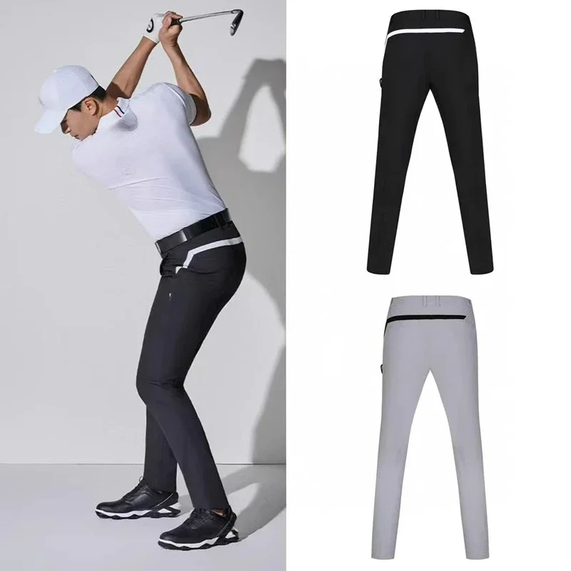 2024 summer new Korean golf clothing men's calf pants sports breathable non-ironing slim-fitting trousers