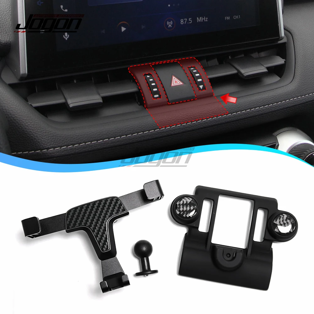 Car Dashboard Air Vent Phone Mount Stand Holder Covers For Toyota RAV4 2020 2021 CellPhone GPS Stand Support Car Accessories