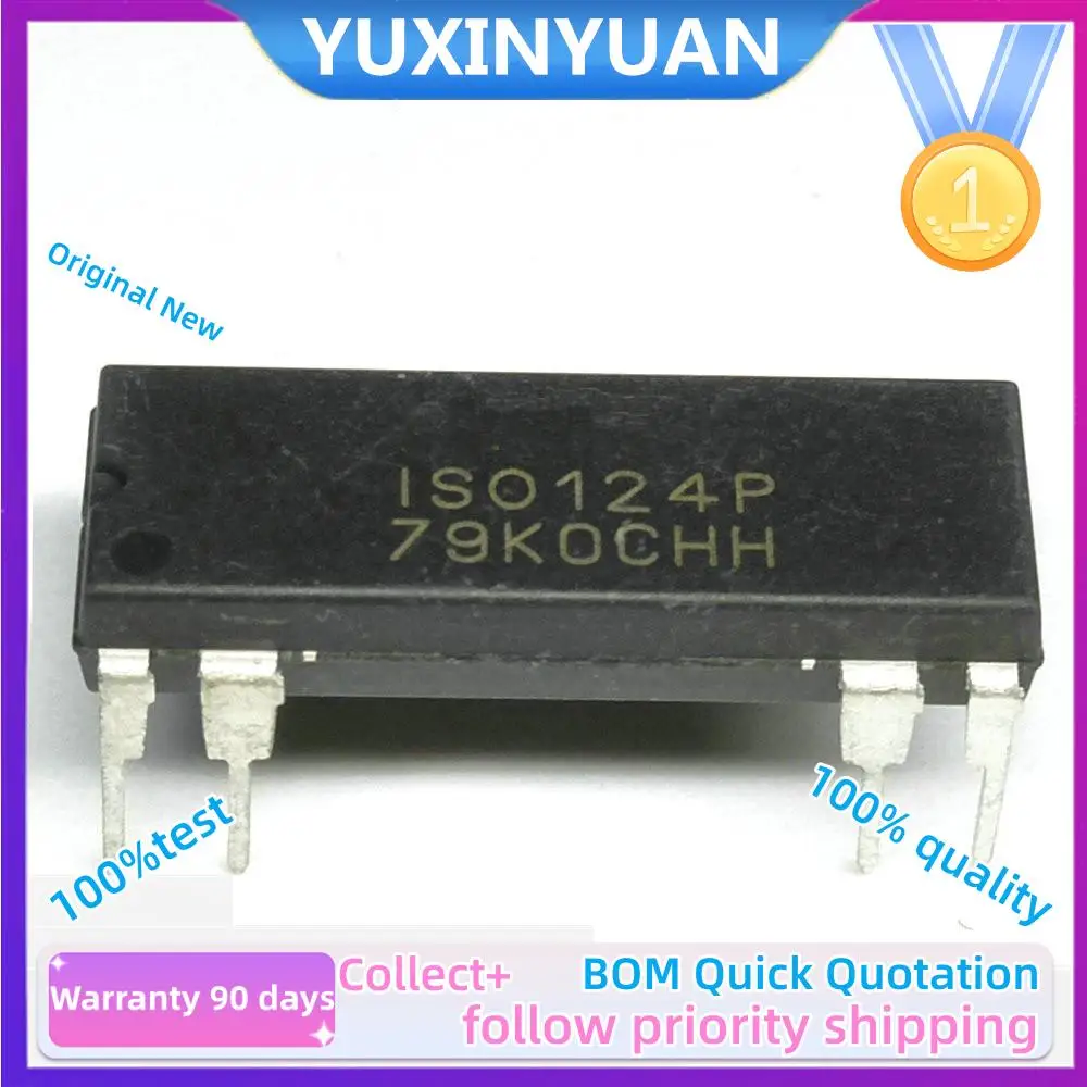 2PCS  ISO124  ISO124P  DIP8  High Precision Isolator Chip Instrumentation Operational Amplifiers Buffers IC in Stock100%test