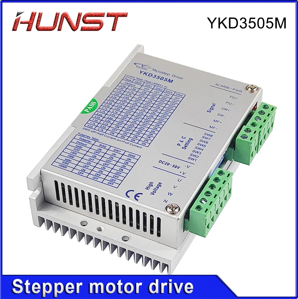 HUNST YAKO محرك متدرج سائق YKD3505M لـ 3 مراحل 42 ~ 86 مم (NEMA 17 ~ 34) محركات متدرجة التي تتسع أقل من 5.7 أمبير.