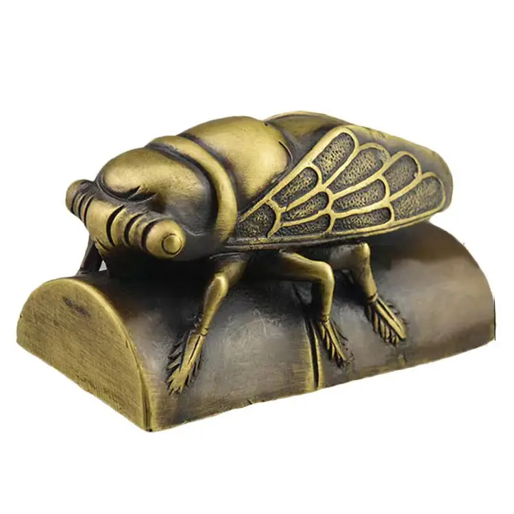 Copper Cicada Ornament Pure Copper Cicada Paperweight Brass Solid Cicada