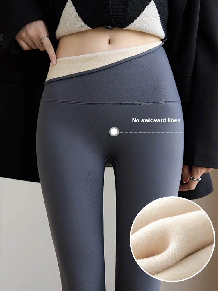 กางเกงโยคะเอวสูงทรงยาวสำหรับผู้หญิง รุ่น Sl Bell Bot ark ผ้าเนื้อนุ่ม สีผิว ใส่ได้ทั้งฤดูใบไม้ร่วงและฤดูหนาว ให้ความอบอุ่น ช่วยกระชับหน้าท้อง