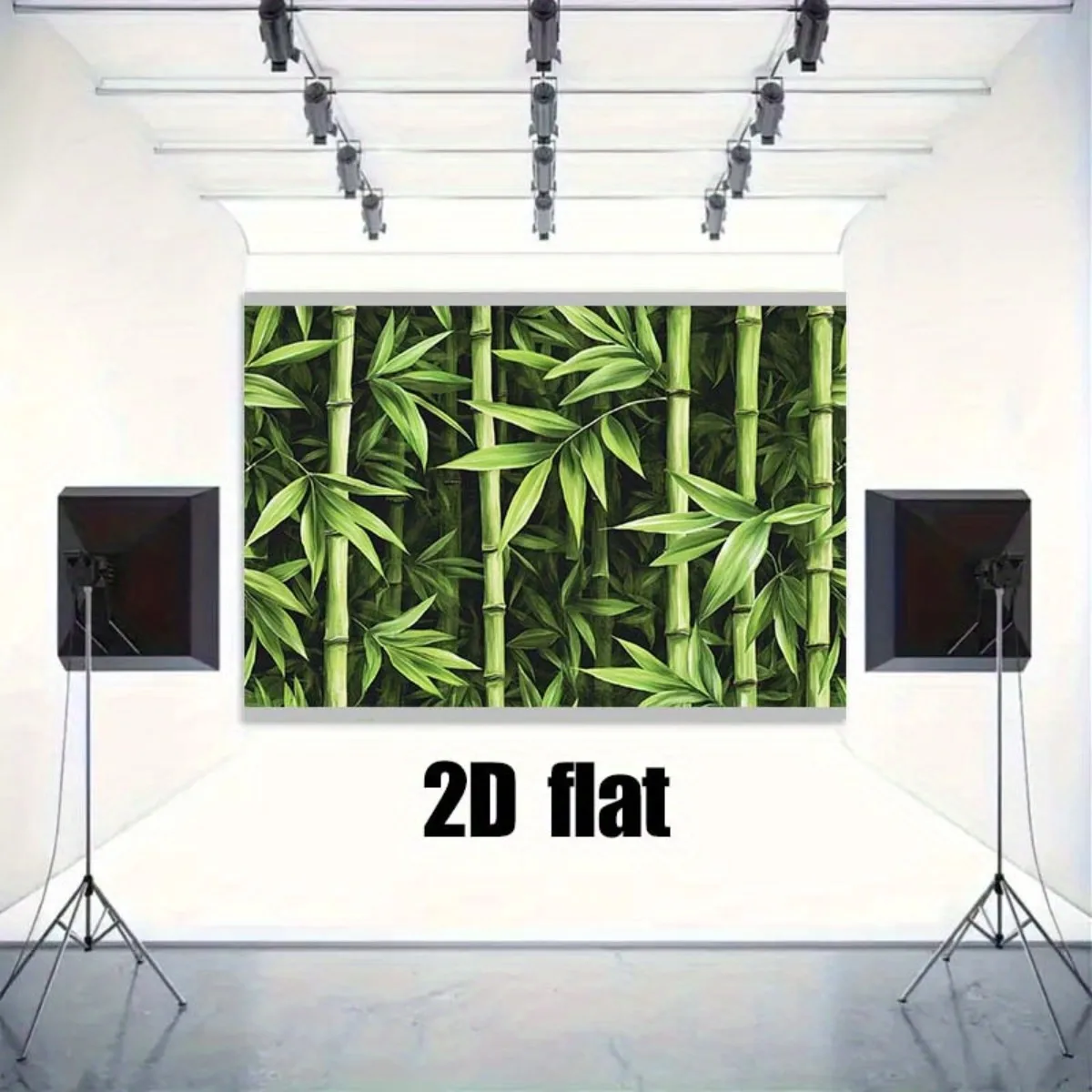 Bamboo Grove Tapestry Polyester Lush Green Stalks Leaves Wall Hanging Nature Decor Living Room Bedroom Wedding Party