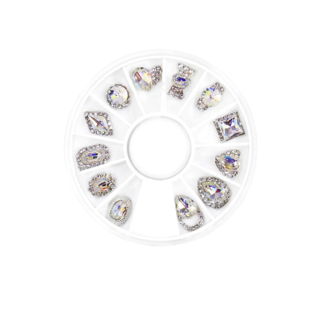 Patchs en alliage pour décoration artistique, accessoires de manucure, conception de rivets pour bricolage, autocollants pour ongles, perceuses, outils de pierres précieuses, 1 paquet